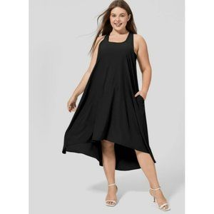 Halara Breezeful Racerback Midi Quick Dry Dress Black Size L NWT 309